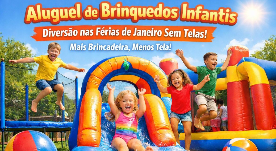 Aluguel de Brinquedos Infantis: Como Entreter as Crianças nas Férias de Janeiro Sem Telas